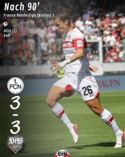 Unsere Frauen bleiben auch im dritten Spiel ungeschlagen. In Nürnberg spielen sie 3:3