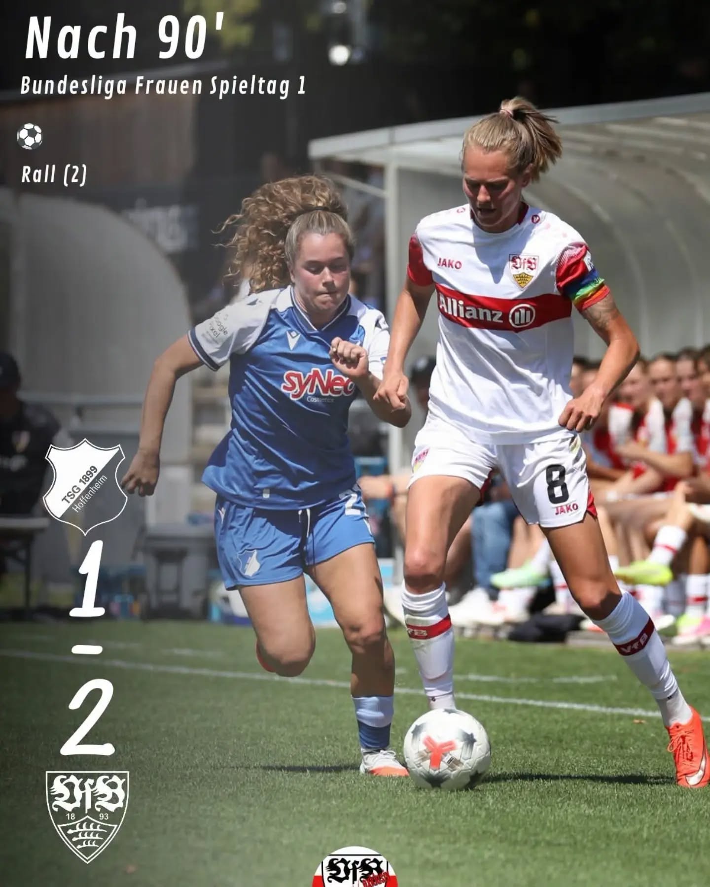 Das Testspiel während des Saison Openings in Stuttgart ging noch 1:2 verloren. Wenn es zählt, drehen die VfB-Frauen es um. Erster Bundesligasieg