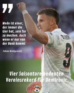Vier Tore in einer Saison hat bis gestern noch kein Spieler für den VfB in der Champions League geschossen. Ermedin Demirovic ist damit Rekordhalter und kann den Rekord in den kommenden Spielen noch nach oben schrauben