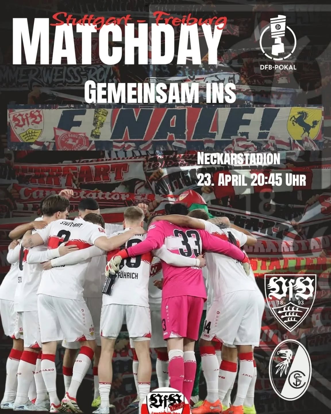 Liebe VfB-Fans, heute zählt nur der Sieg. Nochmals Berlin, zweimal in Folge, das gab es für den VfB noch nie. Zeit also, Geschichte zu schreiben.