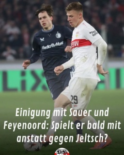 Laut mehreren Medien hat der VfB mit Leo Sauer und seinem aktuellen Verein Feyenoord Rotterdam eine Einigung über den Wechsel nach Stuttgart erzielt und damit unter anderem Hoffenheim und Benfica ausgestochen. Zwischen 12 und 13 Mio. Euro überweist der VfB. Vertrag bis 2031.  Der Medizincheck steht noch aus.