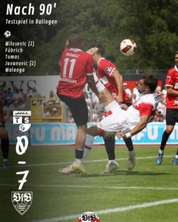 Der VfB gewinnt den ersten Test in Balingen mit 7:0.