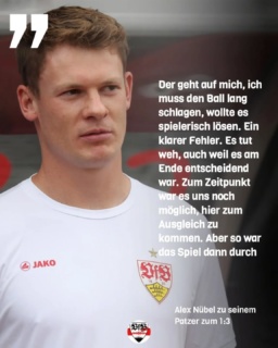 Alex Nübel nach dem Patzer zum 1:3 (StN)
