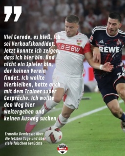 Ermedin Demirovic sprach nach dem Spiel und seinem Tor zum zwischenzeitlichen 3:0 über die Zeit der Gerüchte und teils falschen Aussagen
