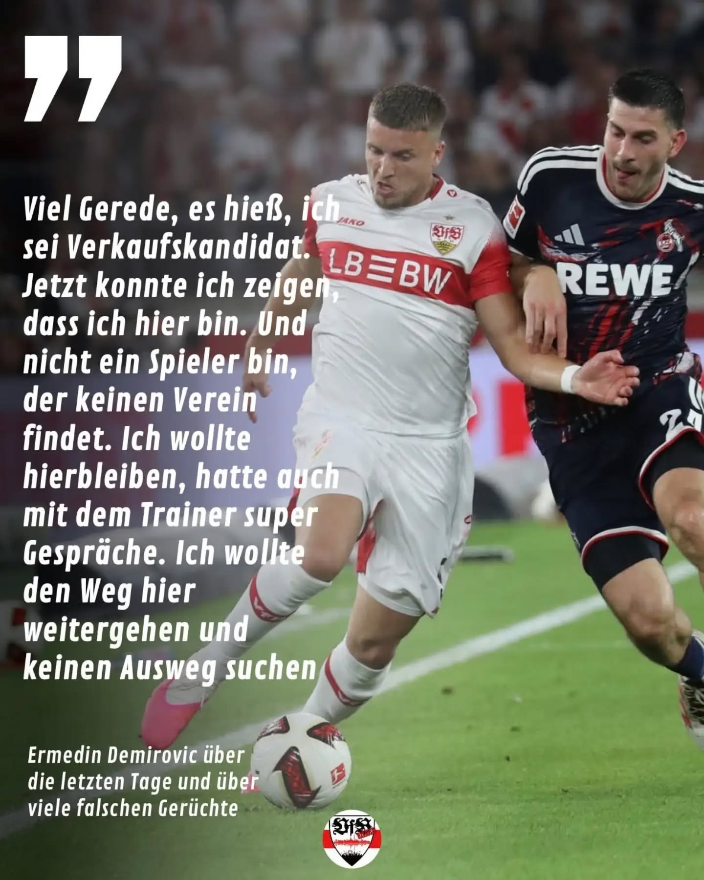 Ermedin Demirovic sprach nach dem Spiel und seinem Tor zum zwischenzeitlichen 3:0 über die Zeit der Gerüchte und teils falschen Aussagen