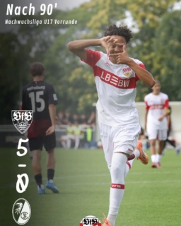 Kantersieg für die U17 gegen Freiburg