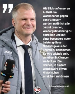 Fabian Wohlgemuth spricht im Kicker über das kommende Spiel in der Europa League gegen Tel Aviv und die Chancen im Wettbewerb.