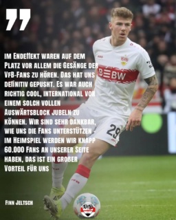 Finn Jeltsch in der Stadion aktuell zum Support in Glasgow.