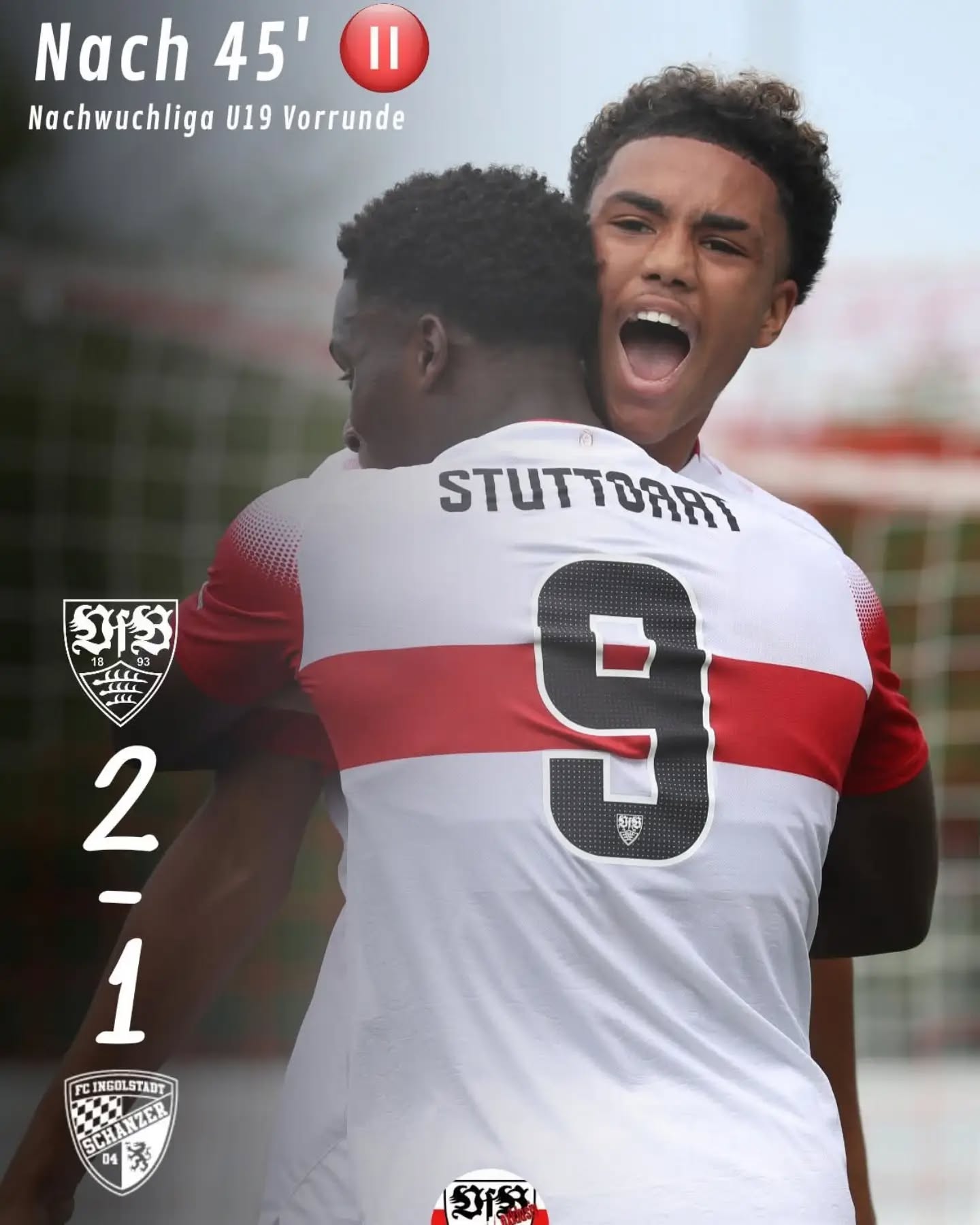 Die U19 führt zur Pause