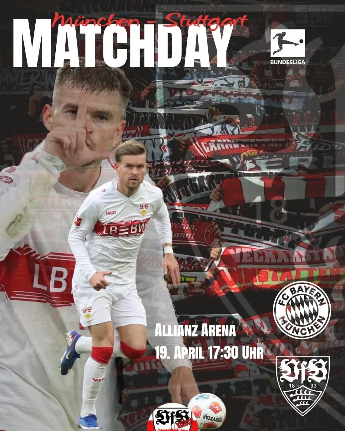 Liebe VfB-Fans, egal wie ärgerlich es ist, dass man schon fast vermuten könnte, ein Verein betreibt Wettbewerbsverzerrung im Kampf um die Champions League, wir müssen selbst die Punkte holen. Dass es heute nicht einfach wird, weiß jeder. Aber im Fußball ist sehr vieles möglich. Lasst uns Bonuspunkte sammeln.