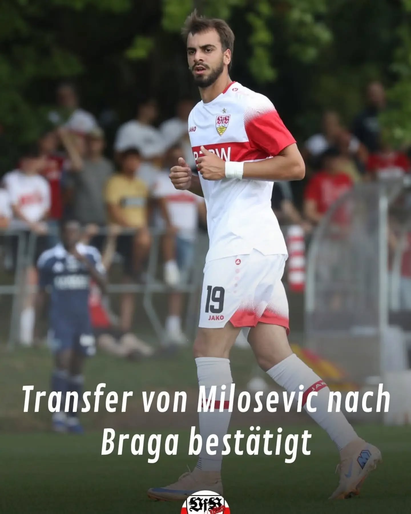 Der VfB bestätigt den Wechsel von Jovan Milosevic nach Braga. Es sollen rund 8,5 Mio. Euro in die Kasse fließen