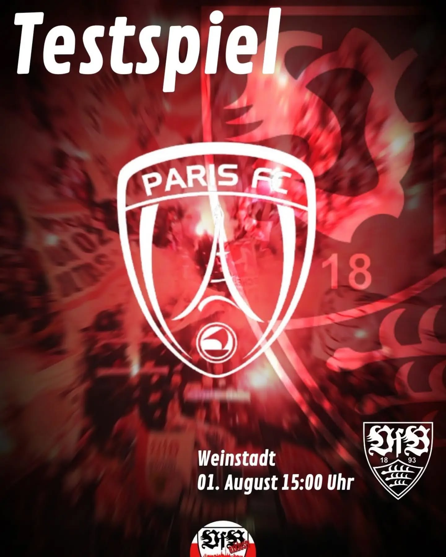 Der VfB bestätigt ein weiteres internationales Testspiel. Am 01.08. kommt Paris FC nach Weinstadt zum Test gegen den VfB.