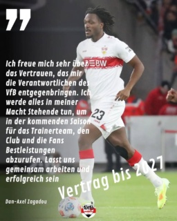 Der VfB hat mit Dan-Axel Zagadou bis 2027 verlängert
