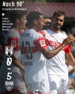 Der VfB gewinnt 5:0 in Hollenbach
