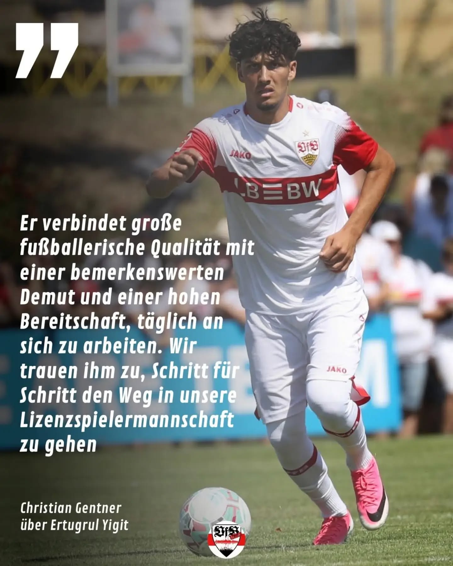 Ertugrul Yigit durfte sich in der Vorbereitung der Profis zeigen. Am Wochenende wird er aller Voraussicht nach beim Saisonauftakt der U21 dabei sein. Sportdirektor Christian Gentner sprach bei StN über ihn.
