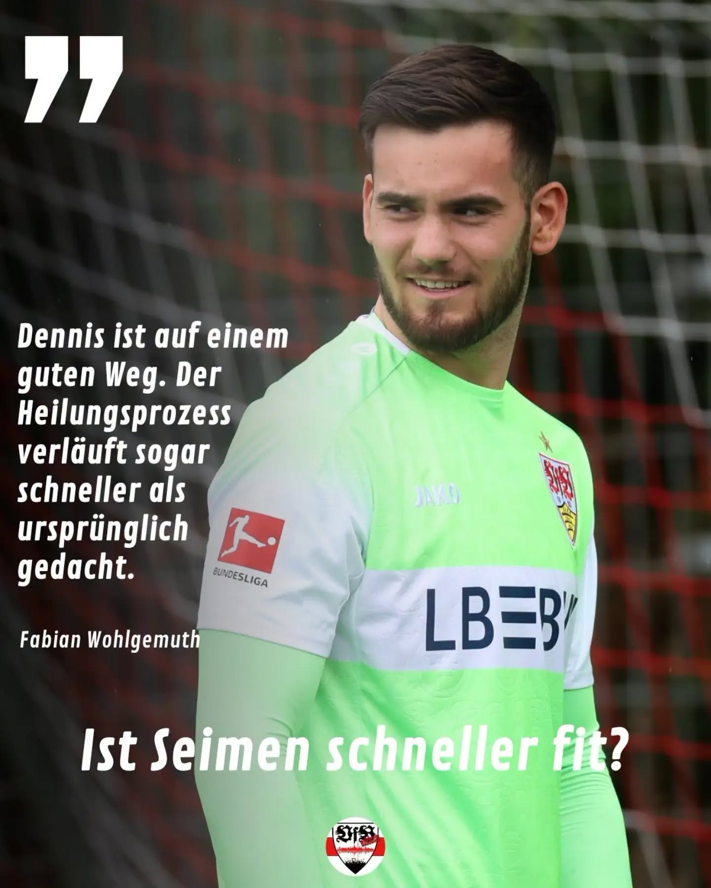 Fabian Wohlgemuth macht Hoffnung auf schnellere Rückkehr von Dennis Seimen, als zunächst erwartet (Sky)