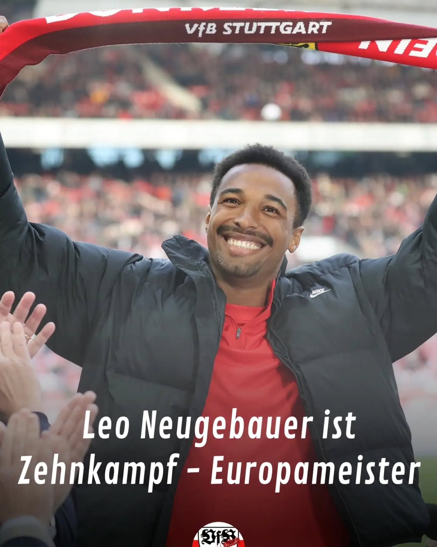 Der für den VfB an den Start gehende Leo Neugebauer ist in Birmingham Europameister im Zehnkampf geworden. Glückwunsch Leo.