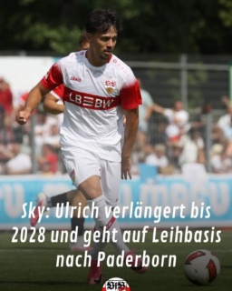 Laut Sky sind sich der SC Paderborn und der VfB bereits einig. Laurin Ulrich verlängert seinen Vertrag beim VfB bis 2028 und wird an den Bundesliga-Aufsteiger ausgeliehen
