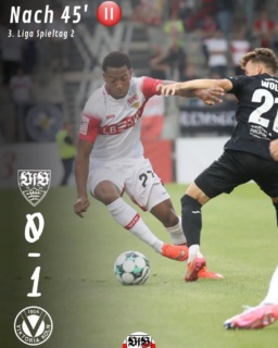 Kurz vor dem Halbzeitpfiff fängt sich die U21 das 0:1.