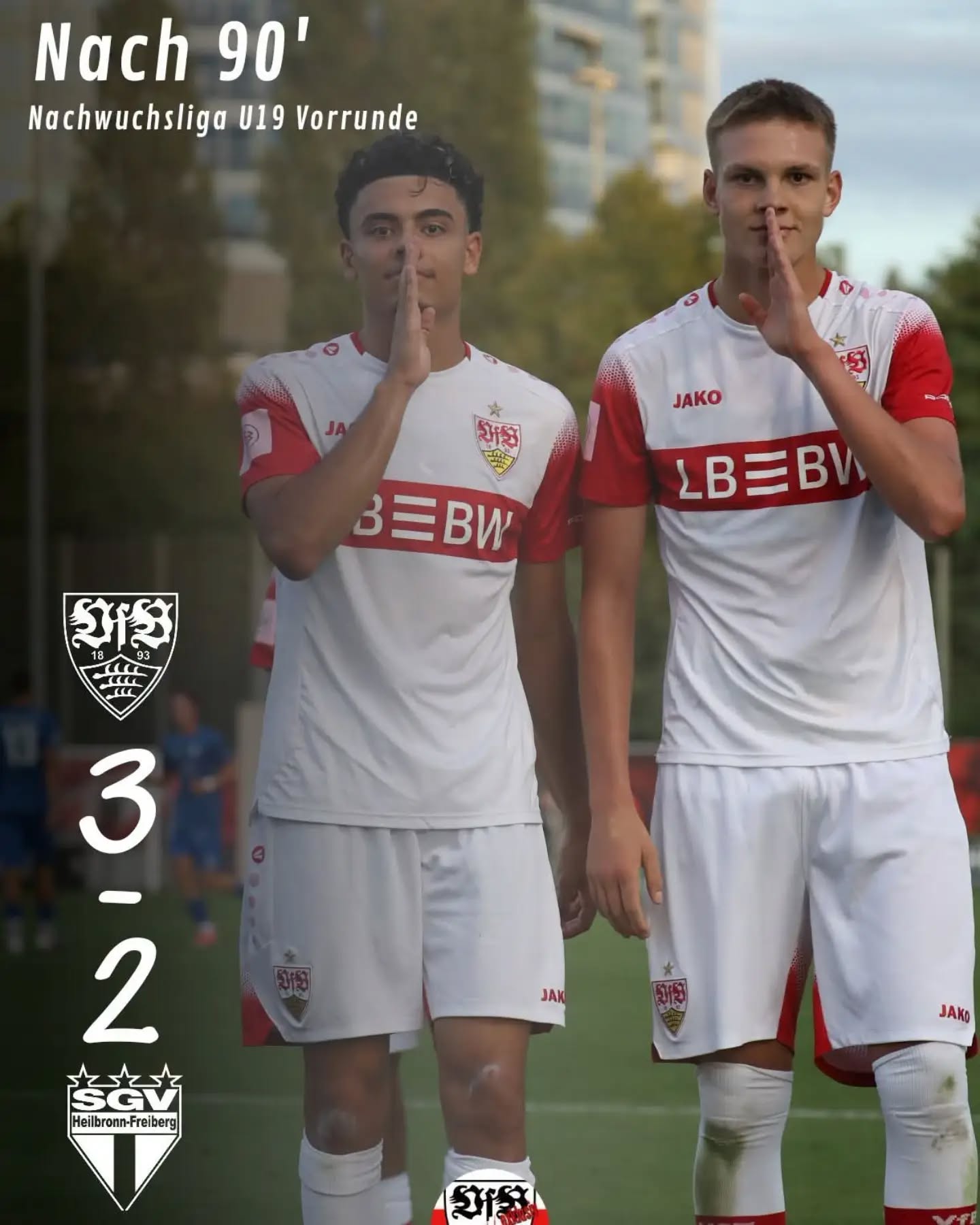 Die U19 gewinnt gegen Freiberg 3:2.