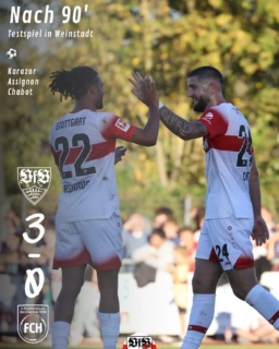 Der VfB gewinnt den Test gegen Heidenheim 3:0. Sehenswerter Fallrückzieher von Lorenz Assignon