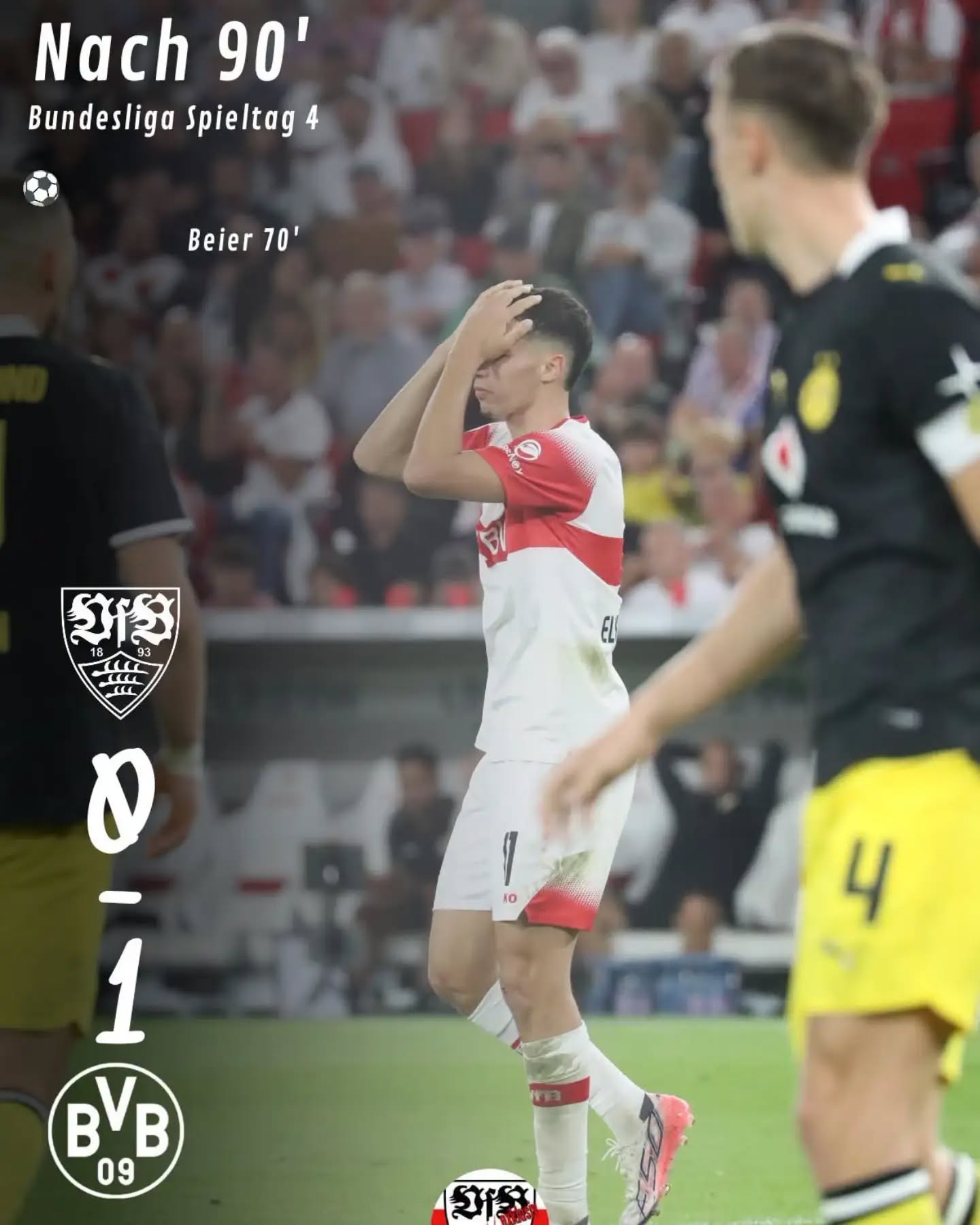 Ist das bitter. Der VfB hat Dortmund zu viel Raum gegeben. Im Gegenzug haben sie viel in die Waagschale geworfen, den Ausgleich zu erzielen. Jetzt heißt es Pause nutzen und aufarbeiten, wo es noch hakt.