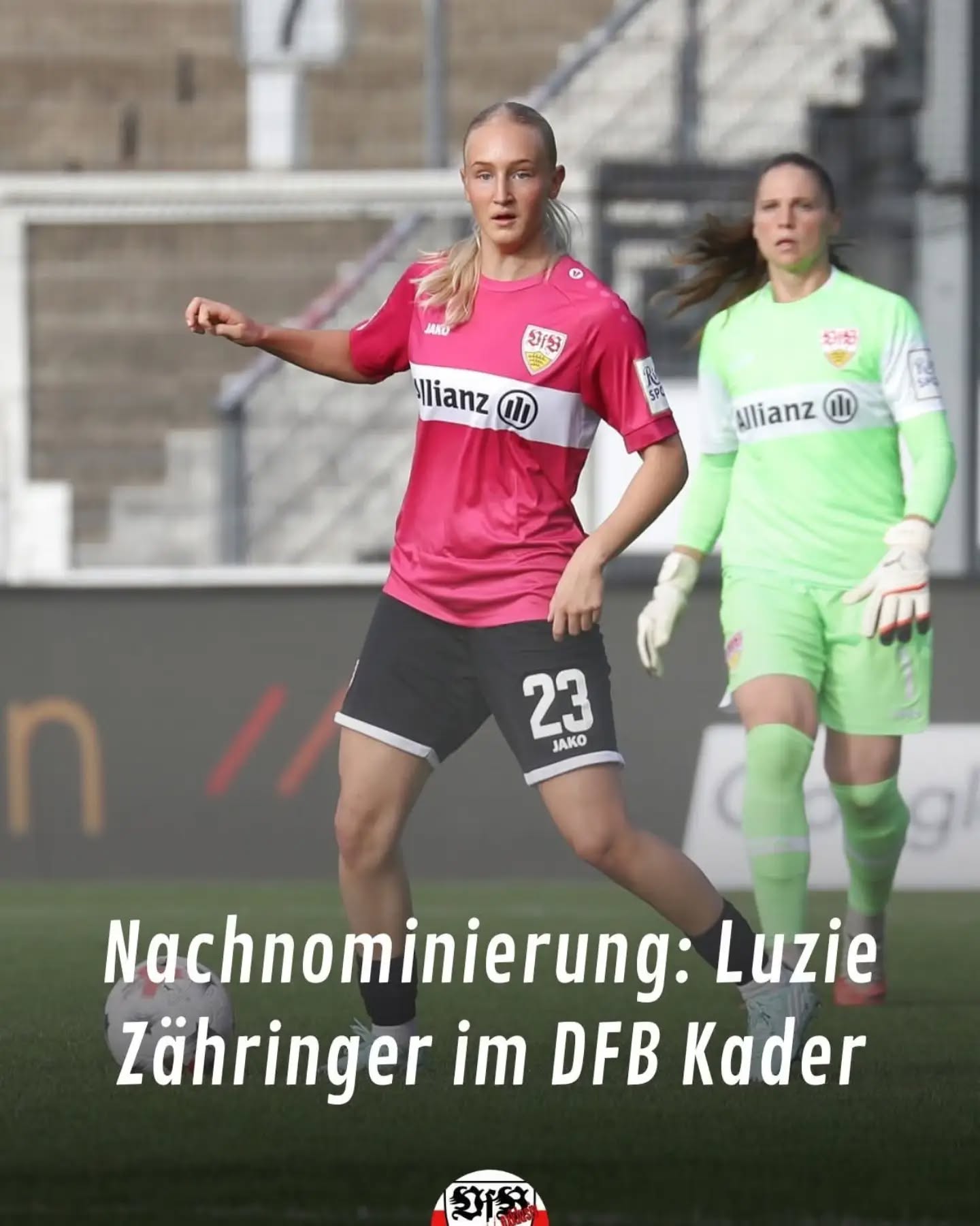 Christian Wück hat aufgrund von Verletzungen und Ausfällen, Luzie Zähringer für die kommenden Testspiele nachnominiert.