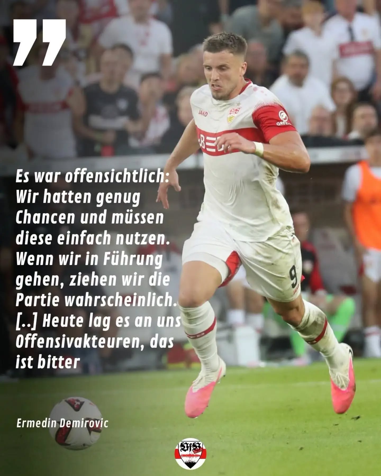 Ermedin Demirovic packt sich selbst an die Nase.
