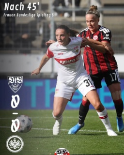 Halbzeit in Stuttgart 0:0. In einer ereignisarmen Partie gab es wenig Torchancen auf Stuttgarter Seite.